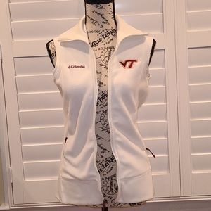 Va Tech Columbia zip up vest size XS